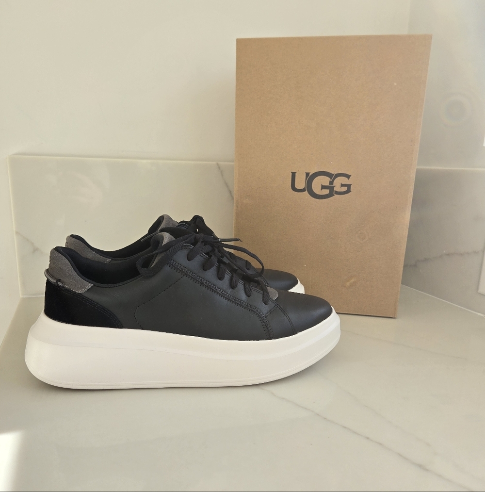 UGG Black and White Scape Lace Sneakers 11